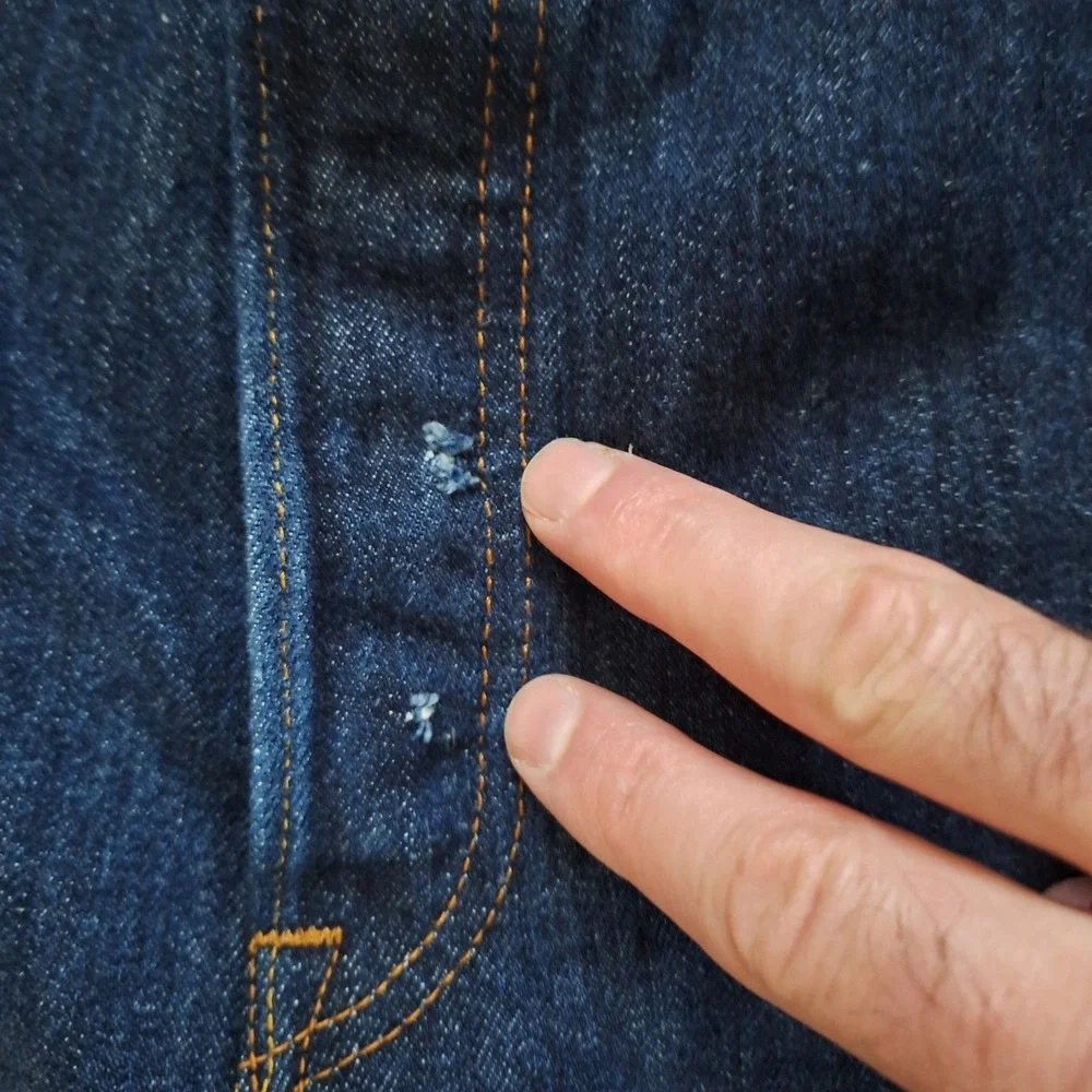 Levi's 501 Original Fit Straight Leg Button Fly Jeans Indigo Blue 36x30